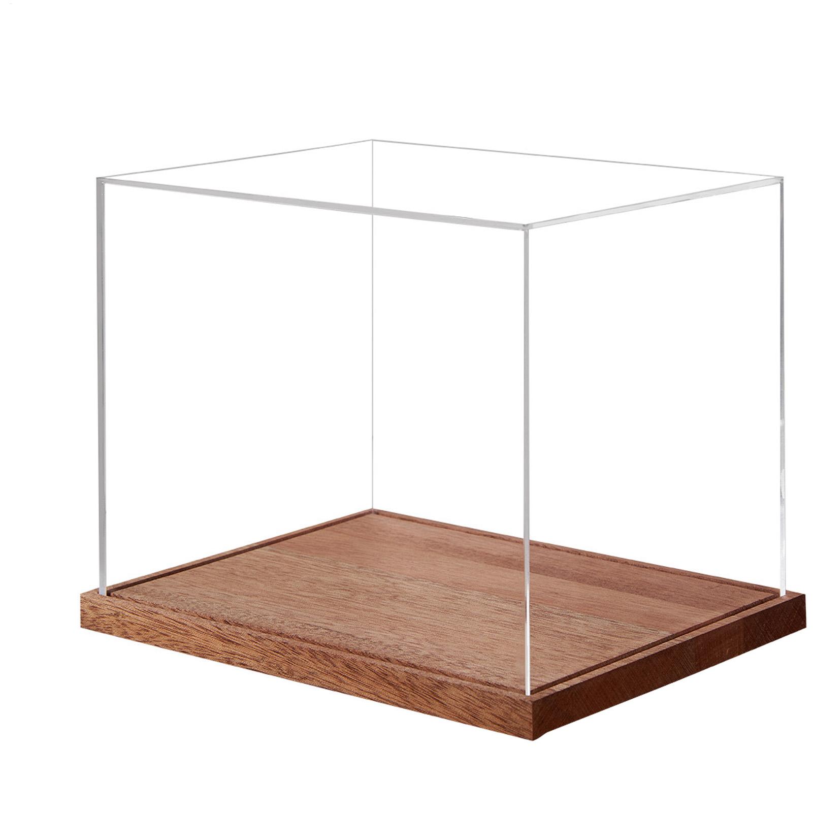 Display Stand Wood - Vitrine für Fußballhelme, transparente Box mit
