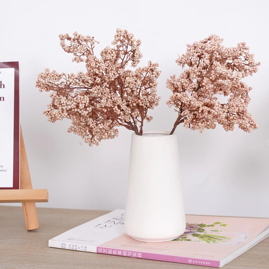 Bonsai Garden Ideas - Künstliche Blumen Winterbeere Hochzeitsstrauß Heimdekoration Vase