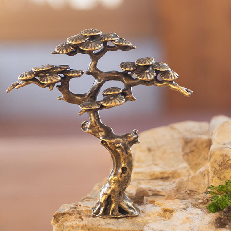 Bonsai Garden Ideas - Mini Willkommen Kiefer Miniatur Figur Kupfer