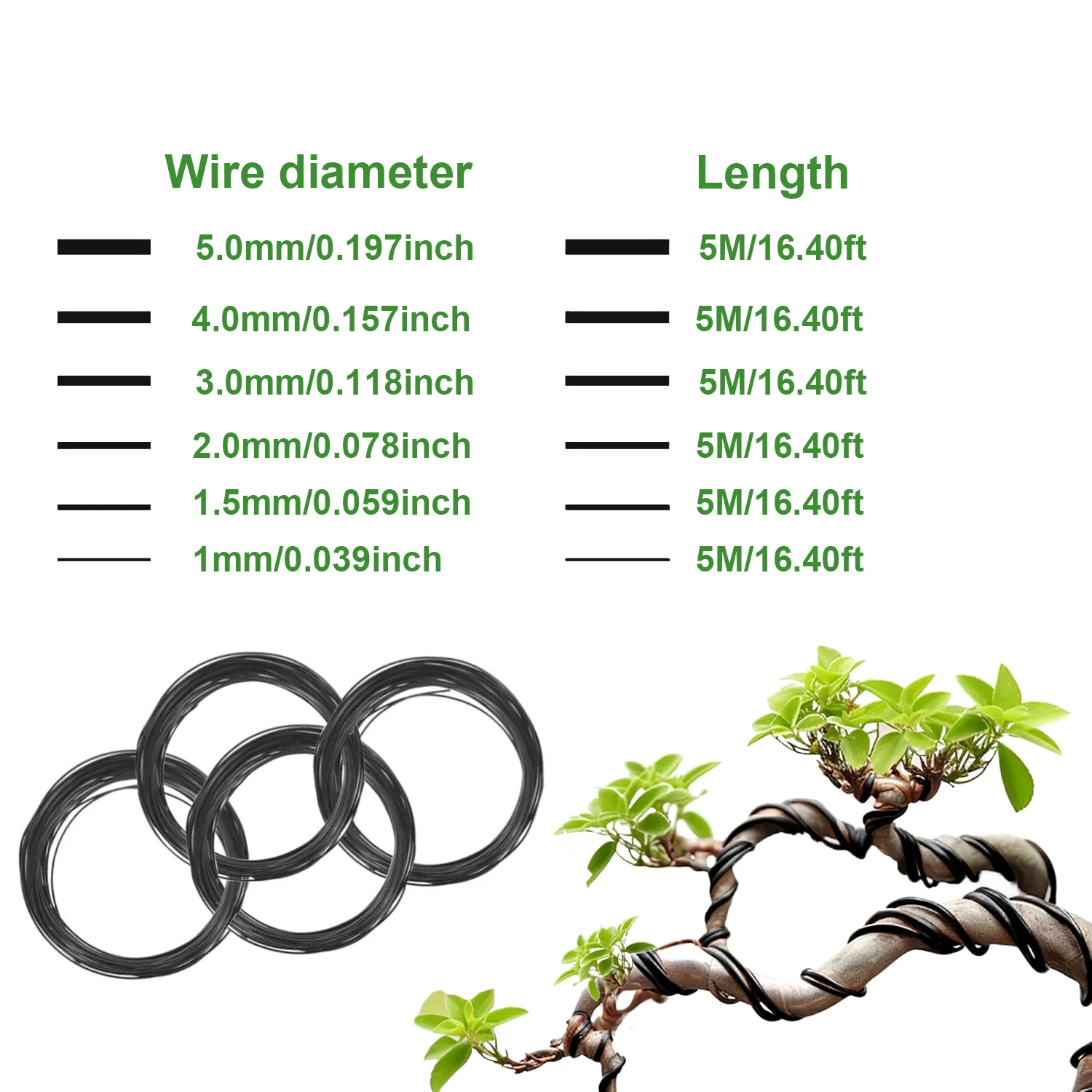 1 Stück Bonsai-Draht, eloxiert – Bonsai Wire Aluminum Bewertung und Preis