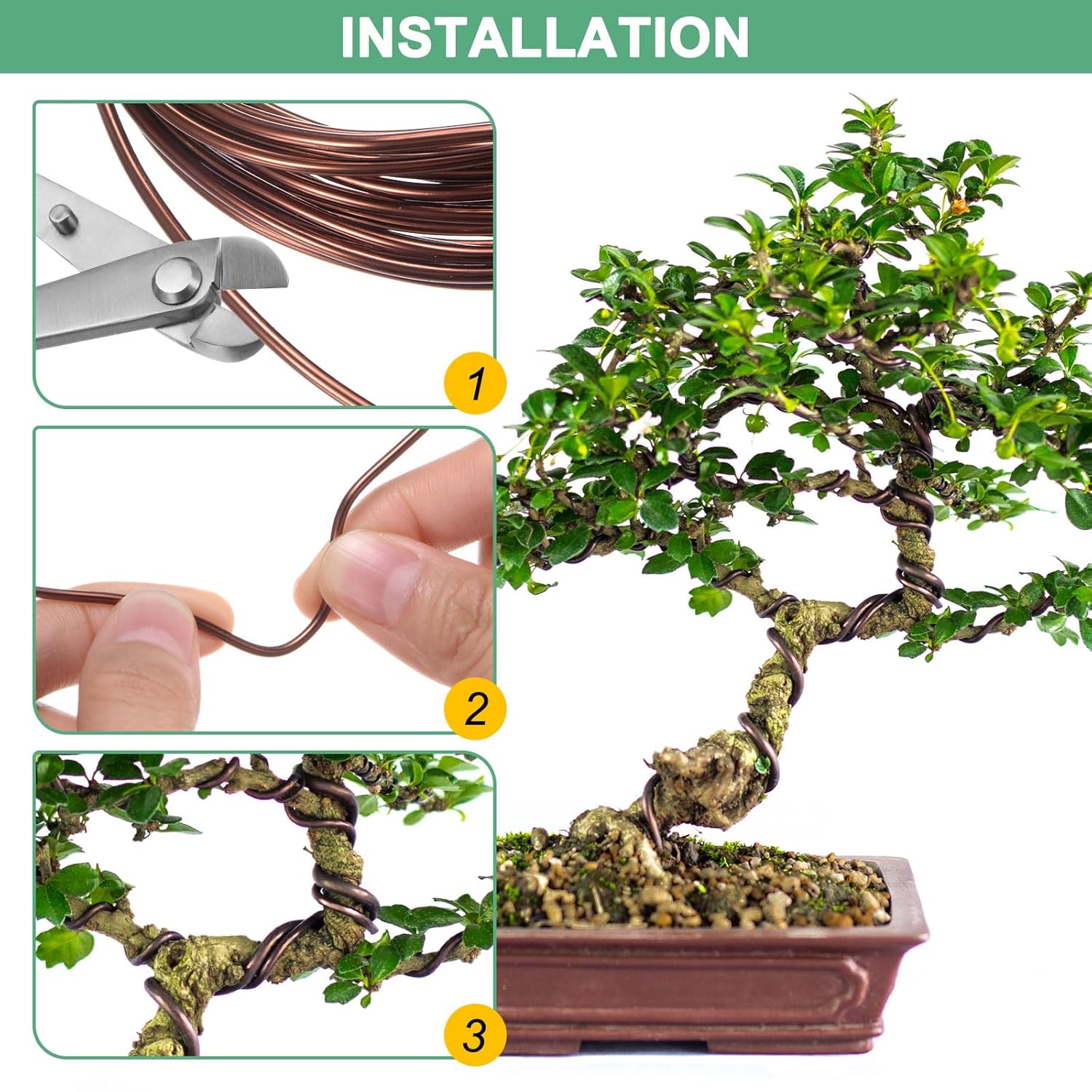 16,4 Fuß Brauner Bonsai-Draht  – Bonsai Wire Aluminum Bewertung und Preis