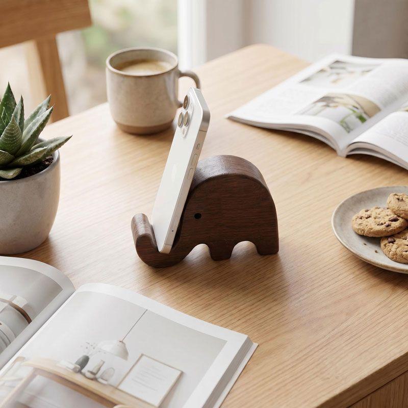Einfacher, kreativer Telefonst – Display Stand Wood Bewertung und Preis